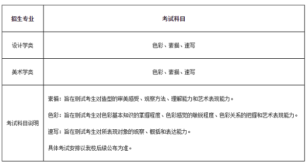 清华大学2021年艺术类专业（美术学院）本科招生简章