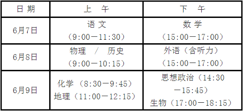 湖南省2021年高考考试安排和录取工作实施方案公布