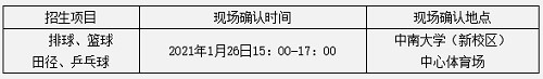 中南大学2021年高水平运动队招生简章