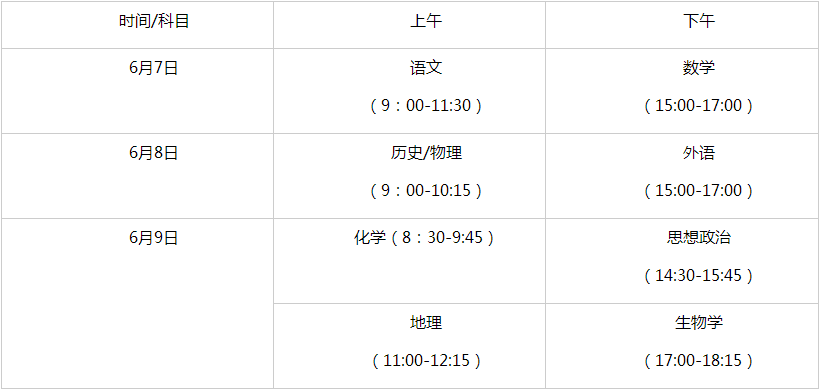 2023年湖北高考时间是几月几日？